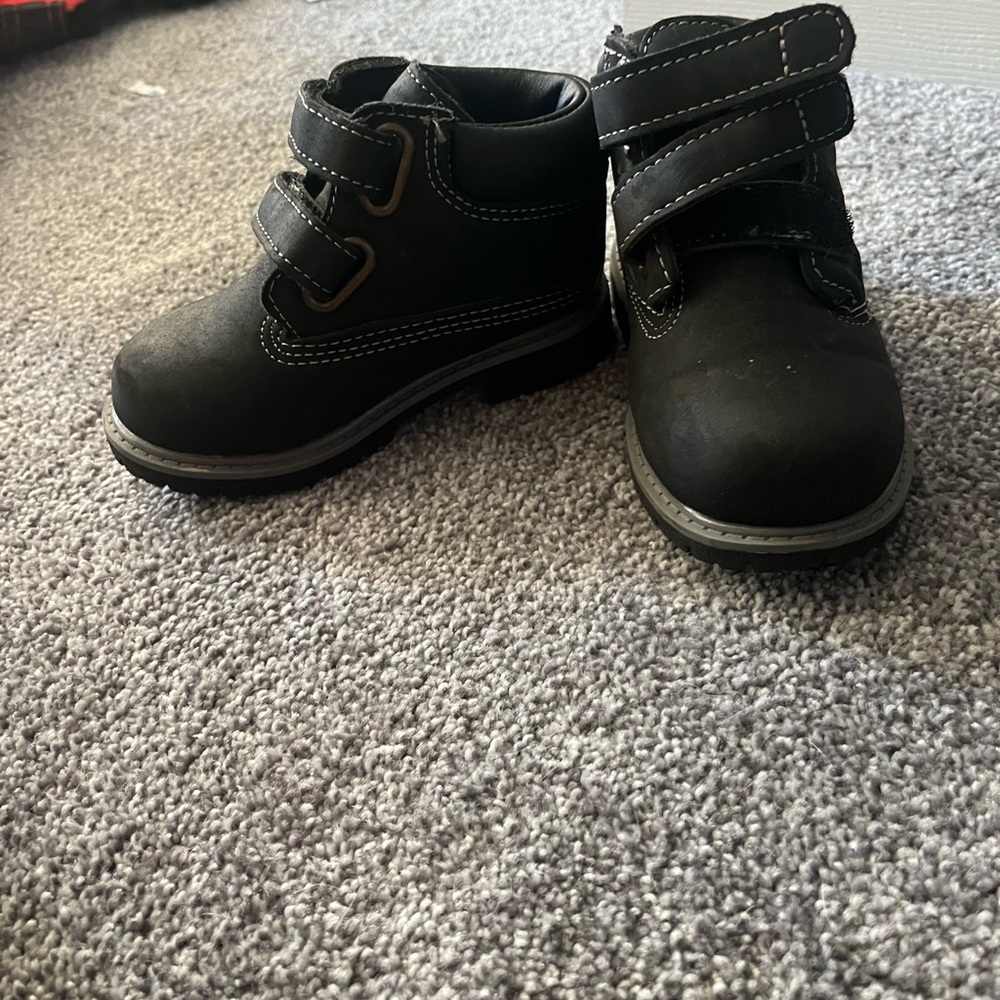 Black Kids Shoes with Velcro Straps size 6
